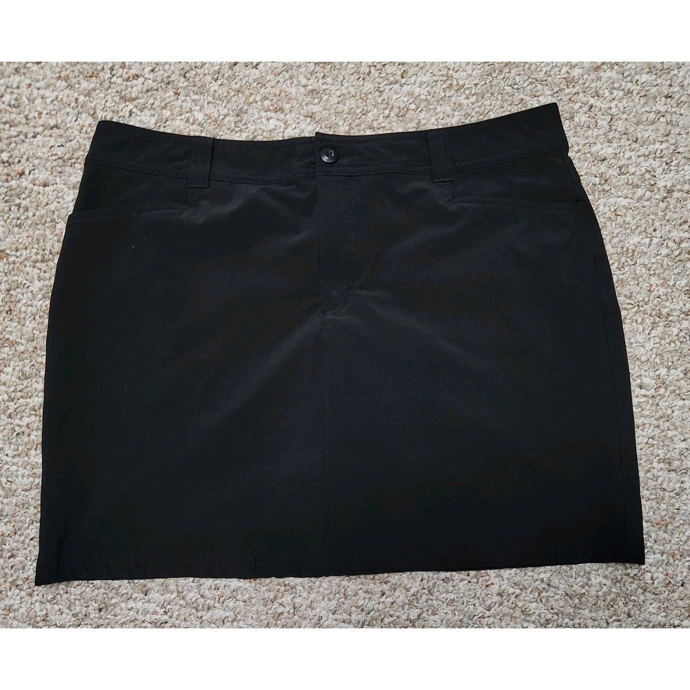 Eddie Bauer Skort Womens 14 Black Hiking Outdoor Stretch Casual Pockets 34x17